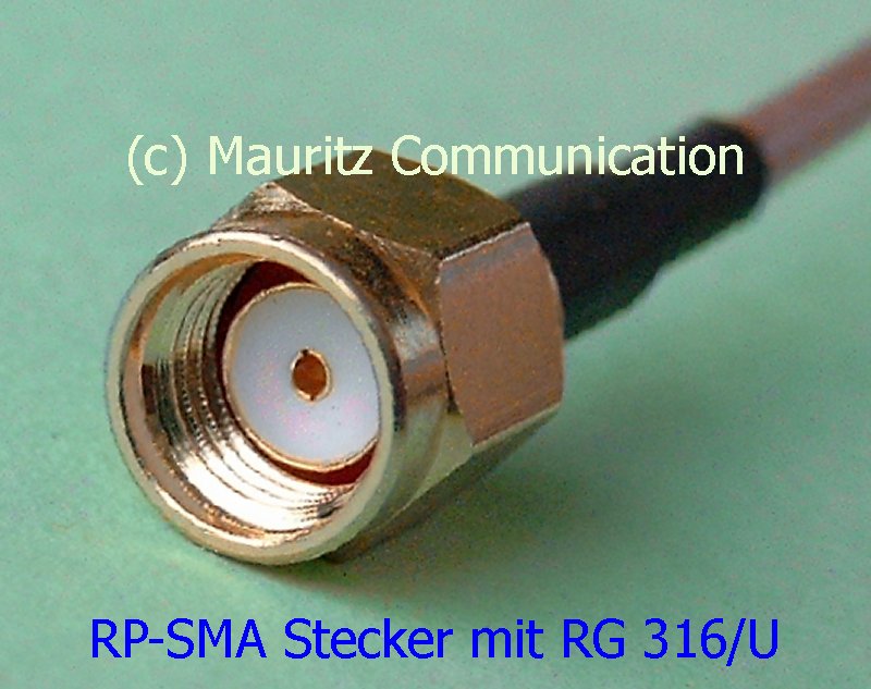 RP-SMA-Stecker mir RG 316
