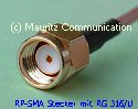 RP-SMA-Stecker - vergoldet